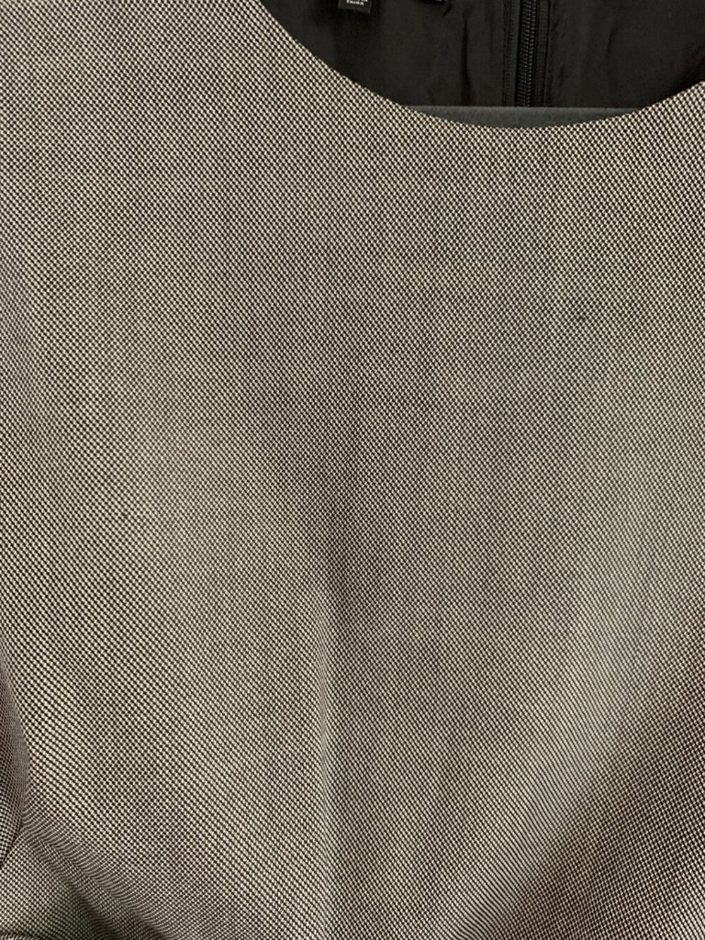 Lafayette 148 New York Virgin Wool Sheath Dress Gray Ruched Waist Career Size 8 - Picture 7 of 7